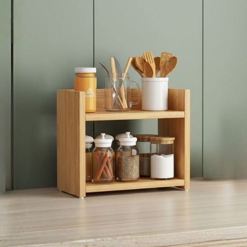 Kệ Đựng Gia Vị Gỗ MDF 2 Tầng Đa Năng - Nội Thất IGA - GA18