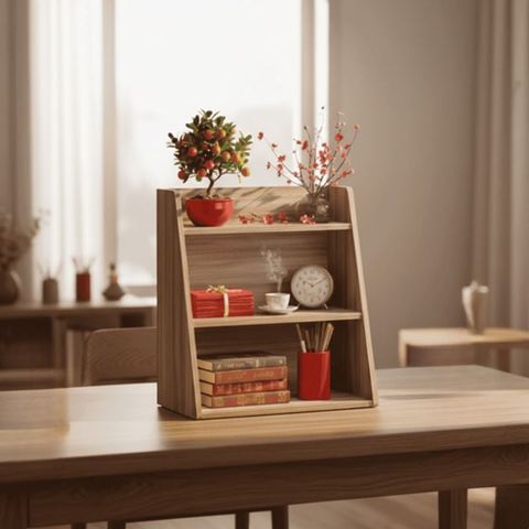 Kệ để bàn décor vân gỗ/óc chó - GA20