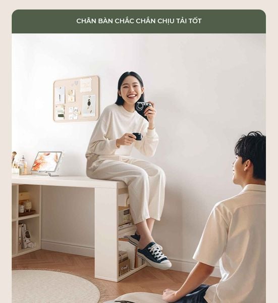 Bàn Làm Việc Đa Năng Tích Hợp Tủ Đựng Đồ Kèm Kệ Sách Hiện Đại - GP368