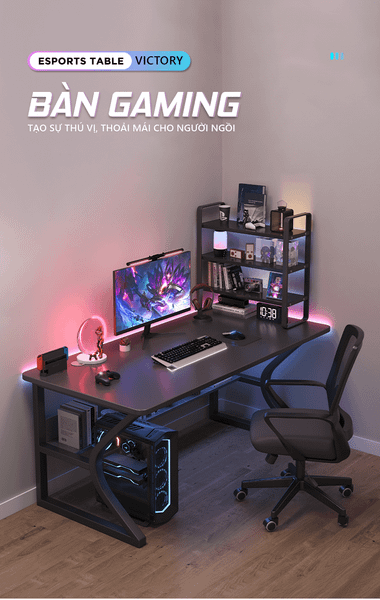 Bàn Gaming Chân Chữ K Cao Cấp Sang Trọng - GM67