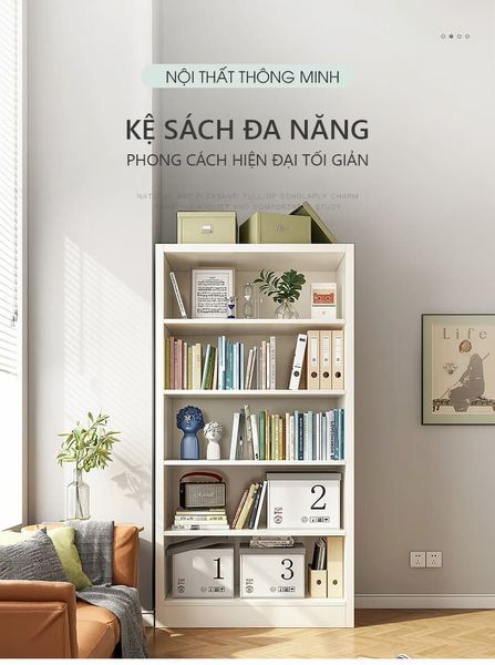 Kệ Sách Gỗ MDF Đa Năng 5 Tầng Tối Ưu Tiện Lợi Không Gian GAPI - GP250 (2 Màu)
