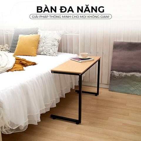 Bàn Làm Việc Khung Đen/Trằng Vân Gỗ - GM209