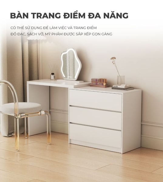 Bàn Trang Điểm Kèm Tủ Đựng Đồ GAPI - GP325 (KHÔNG KÈM GƯƠNG)