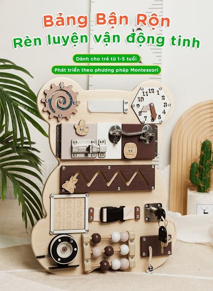 Bảng Đồ Chơi Giáo Dục Thông Minh Cho Bé Gỗ Polywood Cao Cấp GAPI - TOY10