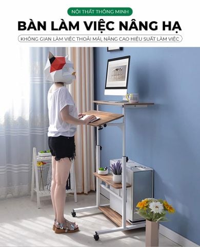 Bàn làm việc tăng chỉnh chiều cao mặt - GM221
