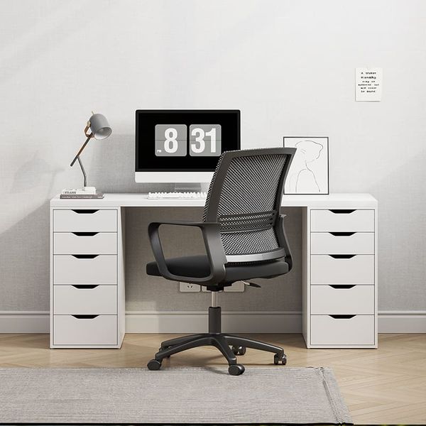 Bàn Làm Việc Kèm 10 Ngăn Kéo Đa Năng Gỗ MDF Cao Cấp GAPI - GP313