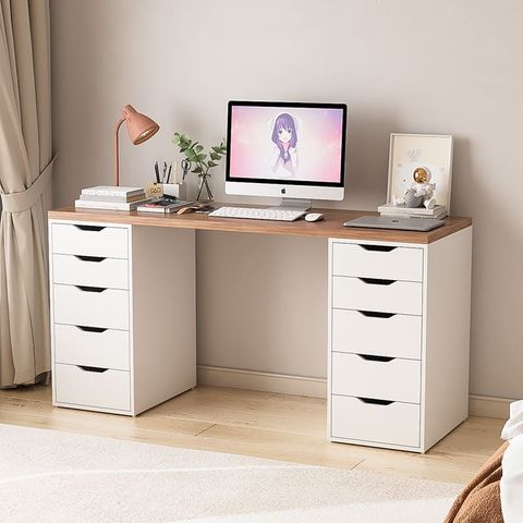 Bàn Làm Việc Kèm 10 Ngăn Kéo Đa Năng Gỗ MDF Cao Cấp GAPI - GP313