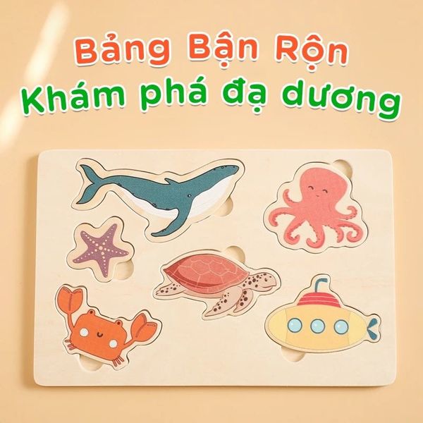 Bảng Đồ Chơi Giáo Dục Khám Phá Đại Dương Thông Minh Cho Bé Gỗ Cao Cấp GAPI - TOY07