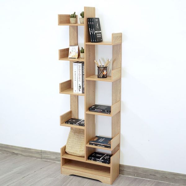 Kệ Sách GAPI Hình Cây 9Tầng Màu Trắng - Vân Gỗ - GP66