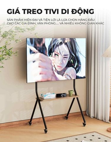 Giá Treo Tivi Khung Sắt Mặt Gỗ - GM189