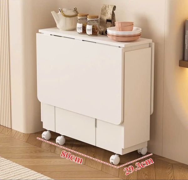 Bàn ăn thông minh gấp gọn màu trắng - GP372