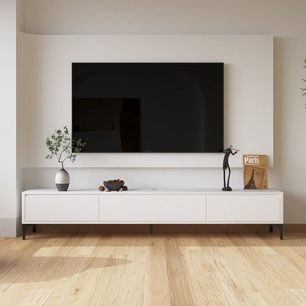 Kệ Tivi 1 Cánh 2 Ngăn Rộng Rãi Màu Trắng Sang Trọng - Nội Thất IGA - GP323