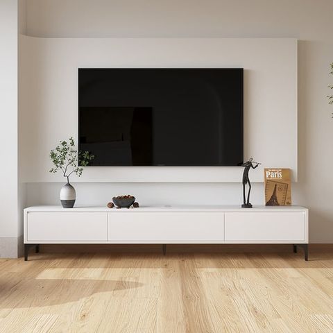 Kệ Tivi 1 Cánh 2 Ngăn Rộng Rãi Màu Trắng Sang Trọng - Nội Thất IGA - GP323