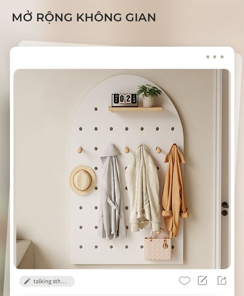 Bảng Pegboard Vân Gỗ MDF Đa Năng GAPI - GP330