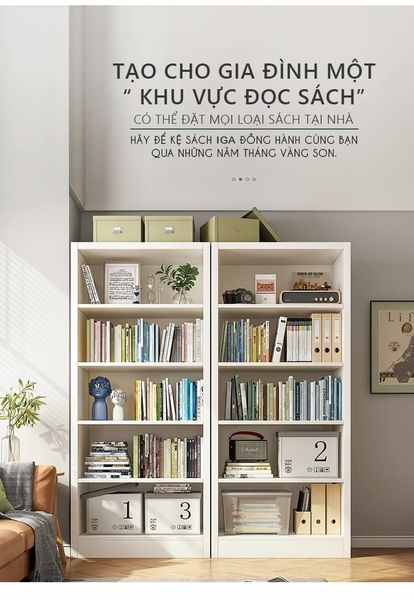 Kệ Sách Gỗ MDF Đa Năng 5 Tầng Tối Ưu Tiện Lợi Không Gian GAPI - GP250 (2 Màu)