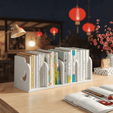 Kệ Sách Để Bàn Gỗ Nhựa 4 Ngăn Nhỏ Gọn, Tiện Lợi, Phù Hợp Cho Trẻ Nhỏ - Nội Thất IGA - IG410