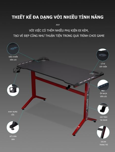 [Giảm giá 60%] Bàn Gaming Đa Năng Chân Chữ Y - GM72