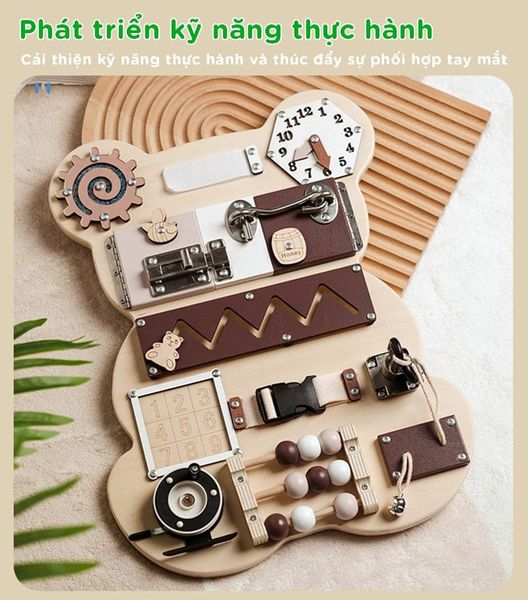 Bảng Đồ Chơi Giáo Dục Thông Minh Cho Bé Gỗ Polywood Cao Cấp GAPI - TOY10