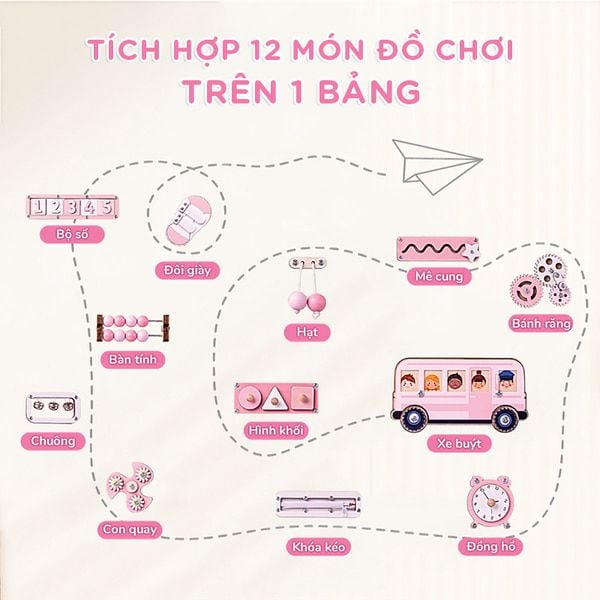Bộ Đồ Chơi Giáo Dục Tích Hợp 12 Món Dành Cho Bé - Nội Thất IGA - Toy01