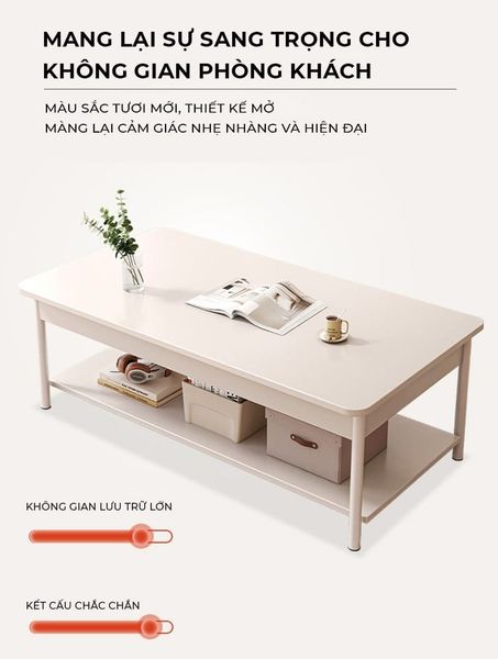 Bàn Trà Cafe 2 Tầng Tiện Lợi Gỗ MDF Cao Cấp GAPI - GM137