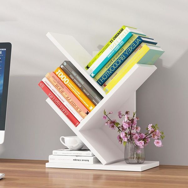 Kệ Sách GAPI Để Bàn Gỗ MDF Màu Trắng - GP113