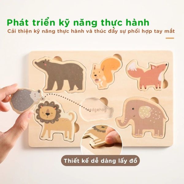 Bảng Đồ Chơi Giáo Dục Nhận Biết Động Vật Cho Trẻ Chất Lượng Cao Cấp GAPI - TOY08