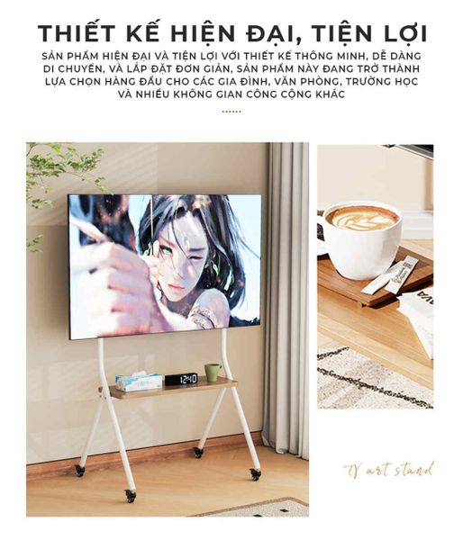 Giá Treo Tivi Khung Sắt Mặt Gỗ - GM189