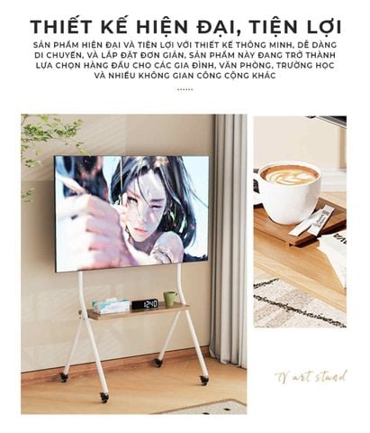 Giá Treo Tivi Khung Sắt Mặt Gỗ - GM189