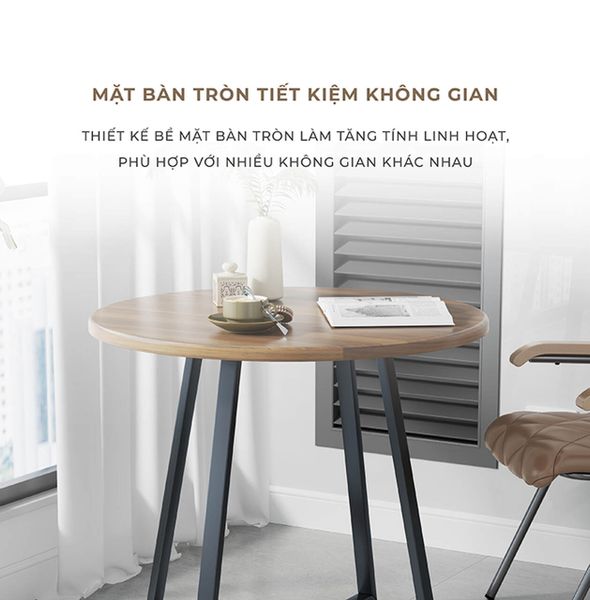 Bàn Trà Chân Sắt Mặt Phủ PVC - GM85