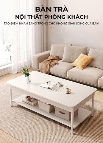 Bàn Trà - Cafe 2 Tầng Màu Trắng Trang Nhã - Nội Thất IGA - GM137