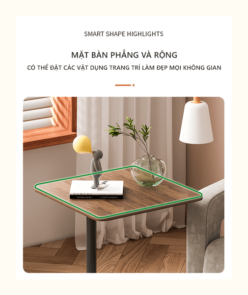 Bàn Trà Sofa Phòng Khách Gỗ MDF với 2 Tầng Đa Năng, Hiện Đại GAPI - GM88