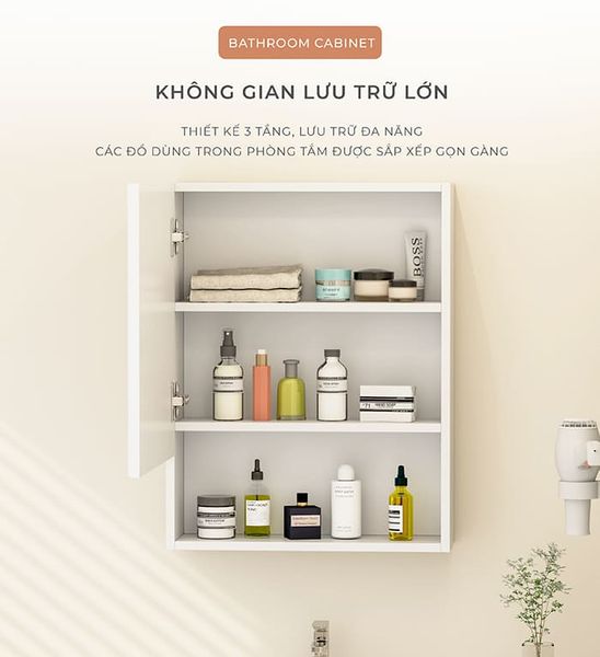 Tủ Gương Treo Tường Đa Năng Gỗ MDF GAPI - GP257