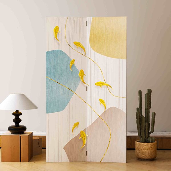 Bộ Bình phong 2 tấm in vải canvas - GP407