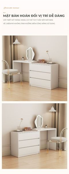 Bàn Trang Điểm Kèm Tủ Đựng Đồ GAPI - GP325 (KHÔNG KÈM GƯƠNG)