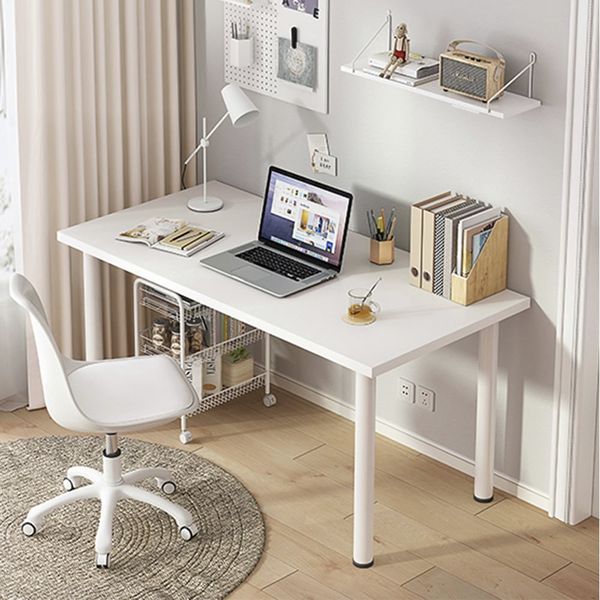 Bàn Làm Việc GAPI Chân Sắt Tròn Màu Trắng - Vân Gỗ - GM62