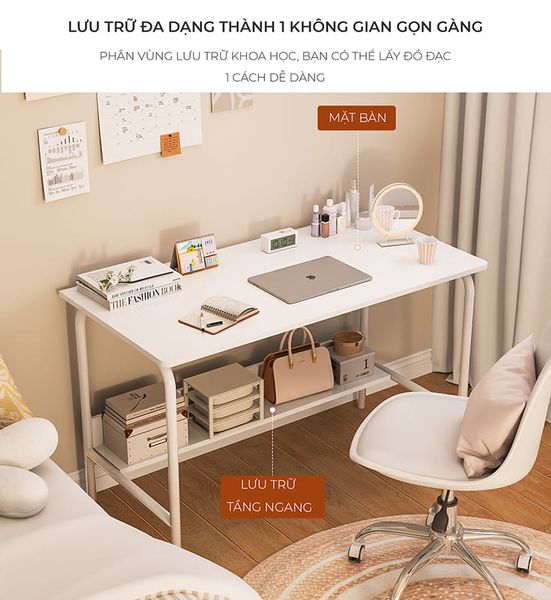 Bàn Làm Việc Tích Hợp Kệ Sách Đa Năng Gỗ MDF GAPI - GM160