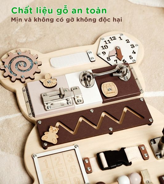 Bảng Đồ Chơi Giáo Dục Thông Minh Cho Bé Gỗ Polywood Cao Cấp GAPI - TOY10