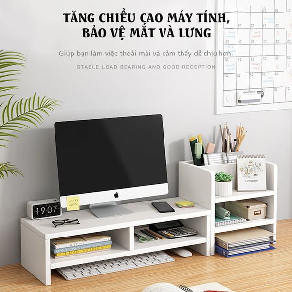 Kệ Máy Tính Bảo Vệ Cột Sống, Có Ngăn Lưu Trữ Tiện Dụng - Nội Thất IGA - GP184