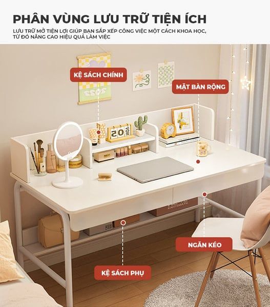 Bàn Làm Việc Đa Năng Có Ngăn Kéo – Nội Thất IGA – GM162