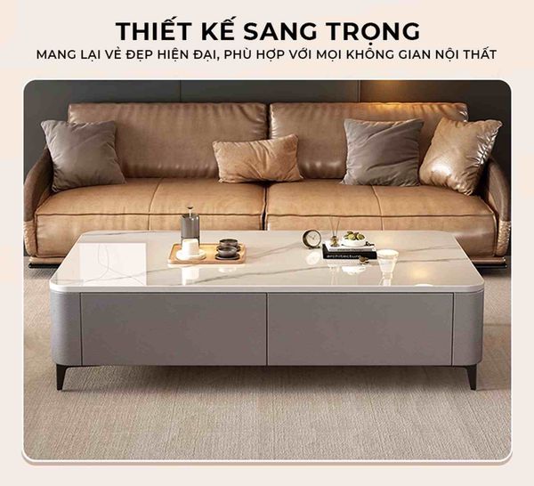 Bàn Trà Sofa Vân Đá Sang Trọng Hiện Đại - GP379