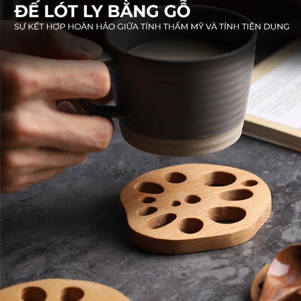 [Giảm giá 60%] Đế Lót Ly Củ Sen Phong Cách Cổ Điển (Bộ 5 cái) - PG04