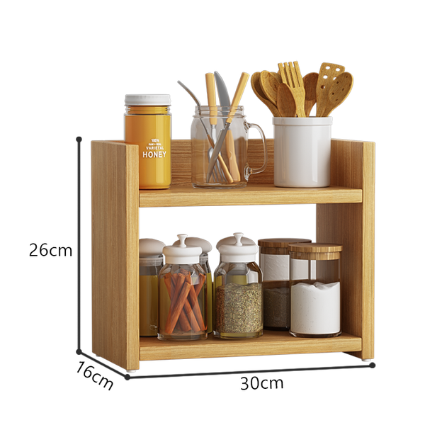 Kệ Gia Vị 2 Tầng Đa Năng Gỗ MDF GAPI - GA18