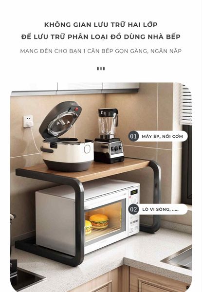 Kệ lò vi sóng 2 tầng hiện đại - GM157