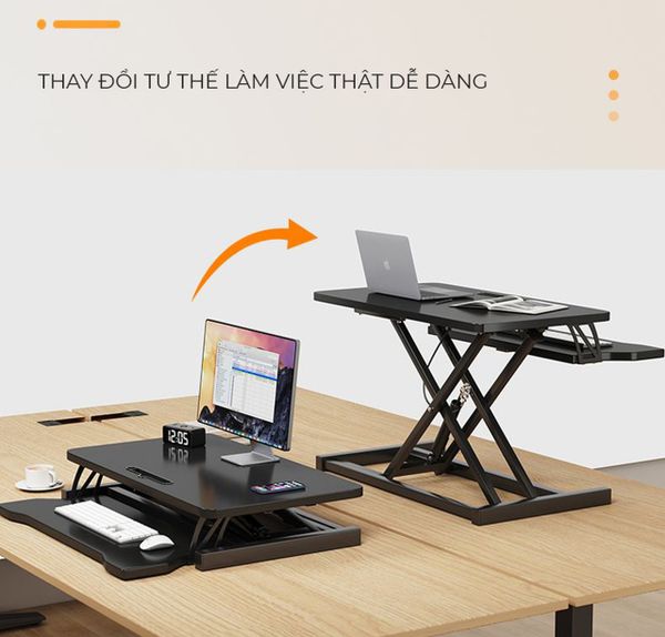 Bàn Nâng Hạ 2 Tầng Tiện Lợi Cho Góc Làm Việc - GN72