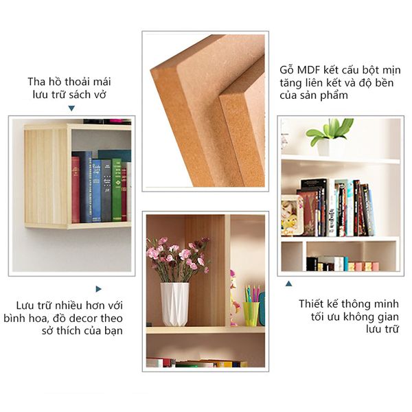 Kệ Treo Tường 2 Tầng GAPI Gỗ MDF - GP13