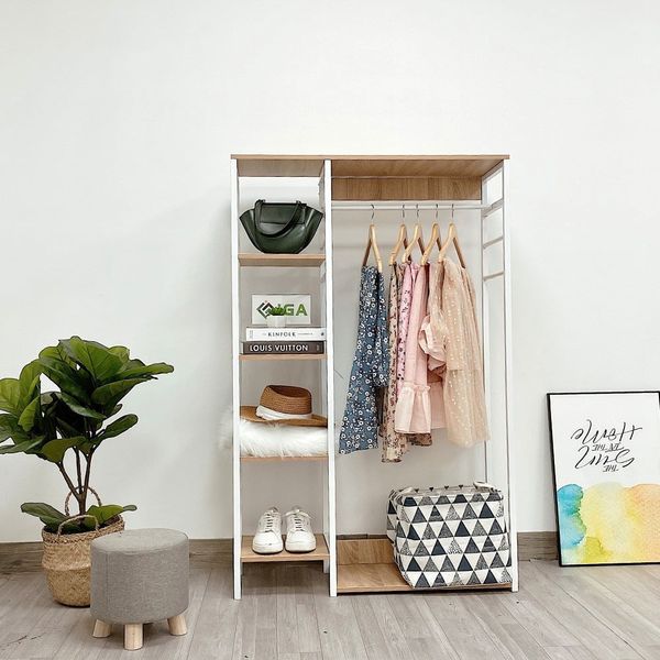 Kệ Treo Quần Áo Gỗ MDF Đa Năng, Hiện Đại L-Hanger GAPI - GM08