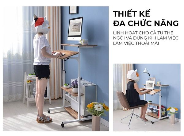 Bàn làm việc tăng chỉnh chiều cao mặt - GM221