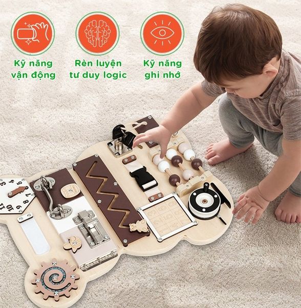 Bảng Đồ Chơi Giáo Dục Thông Minh Cho Bé Gỗ Polywood Cao Cấp GAPI - TOY10