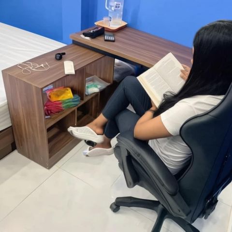 Bàn Làm Việc Thông Minh Gỗ MDF kết hợp Kệ Sách Đa Năng GAPI - GM131