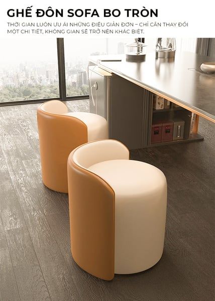 Ghế đôn da cao cấp - GC51